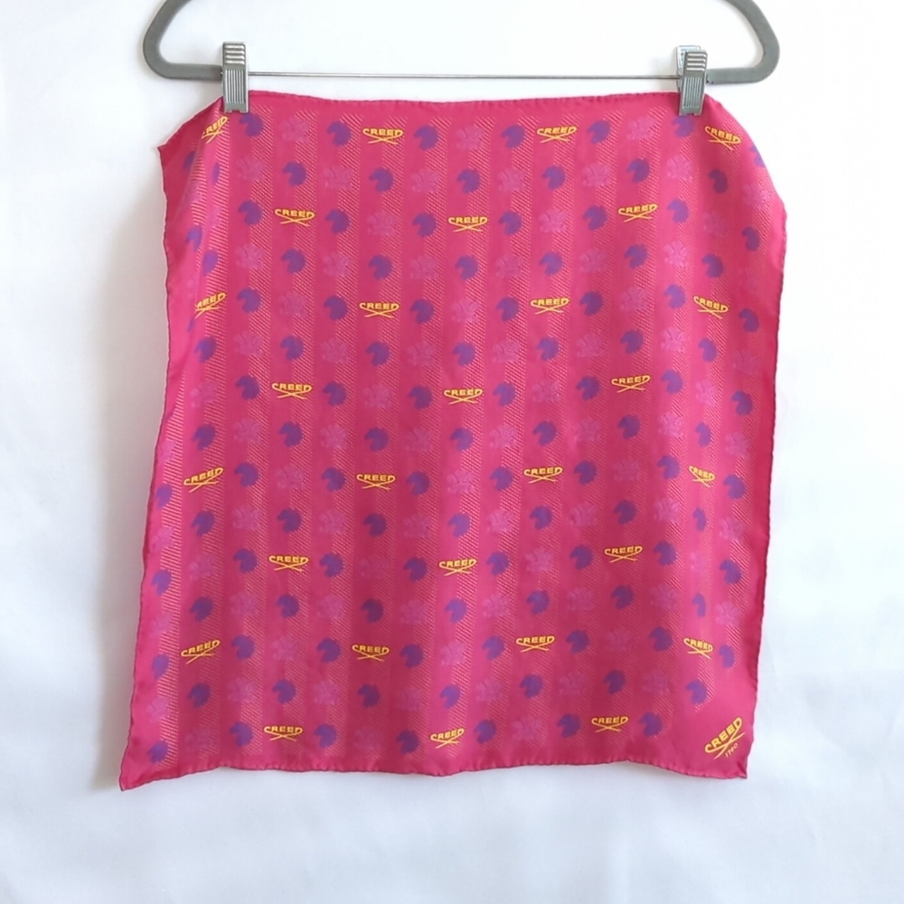 Creed 1760 Pink w Purple & Yellow 100% Silk Scarf